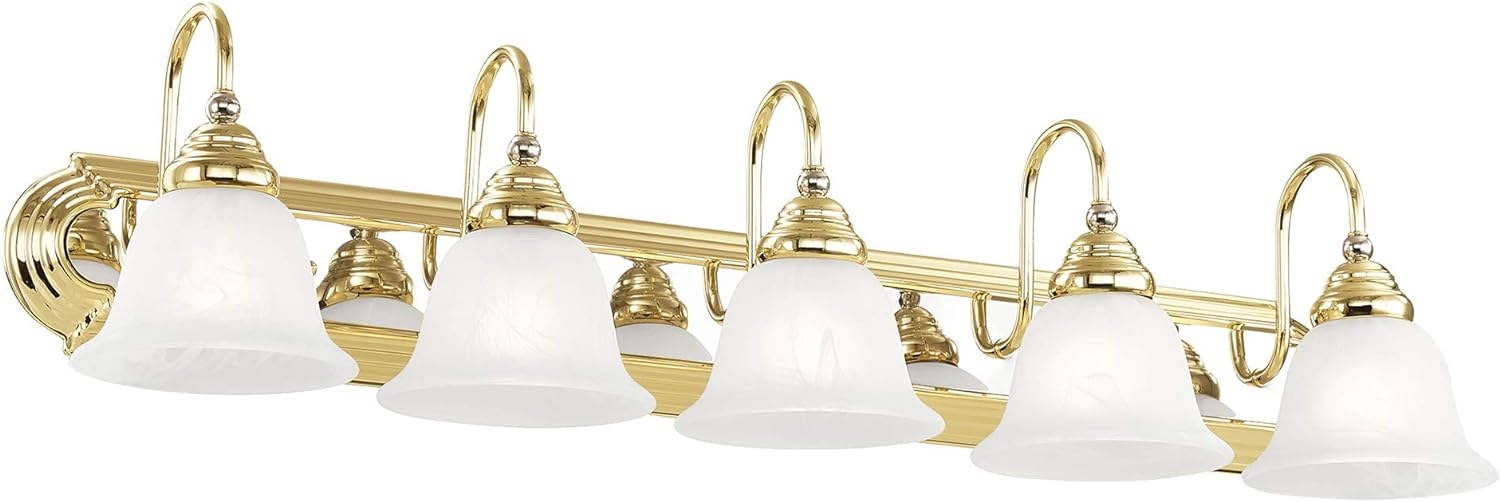 Livex Lighting 1005-25 Belmont 5-Light Bath Light, Polished Brass and Chrome
